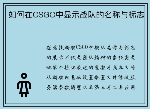 如何在CSGO中显示战队的名称与标志
